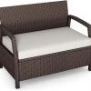 Costway Rattansofa 2 Sitzer