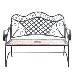 Garden Pleasure Gartenbank Amarillo - Eisen / Mosaik - Mehrfarbig