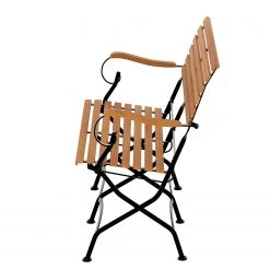 Jardi Gartenbank Tuscany - Akazie massiv / Stahl - Akazie / Schwarz -Gartenbänke Verkäufe 1000135907 190329 16505900066 GALLERYIMAGES P000000001000135907