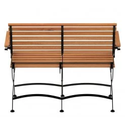 Jardi Gartenbank Tuscany - Akazie massiv / Stahl - Akazie / Schwarz -Gartenbänke Verkäufe 1000135907 190329 16505900067 GALLERYIMAGES P000000001000135907