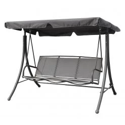 Garden Pleasure Hollywoodschaukel Anna I - Vinyl / Stahl - Grau