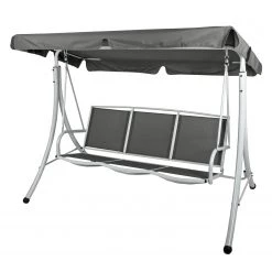 Garden Pleasure Hollywoodschaukel Anna II - Vinyl / Stahl - Grau