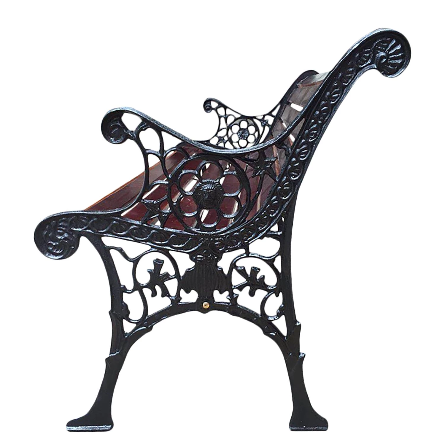 Garden Pleasure Bank Versailles - Eisen / Eukalyptus teilmassiv - Braun / Schwarz 2 Garden Pleasure Bank Versailles - Eisen / Eukalyptus teilmassiv - Braun / Schwarz – Bild 2