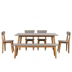 Jardi Gartenbank Lindholm - Akazie massiv - Grau / Braun -Gartenbänke Verkäufe 1000185450 200402 13574500006 DETAILS P000000001000185450