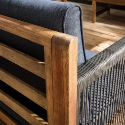 Jardi Gartenbank Bayton - Webstoff / Akazie massiv - Grau / Braun -Gartenbänke Verkäufe 1000190264 200514 06094400009 DETAILS P000000001000190264