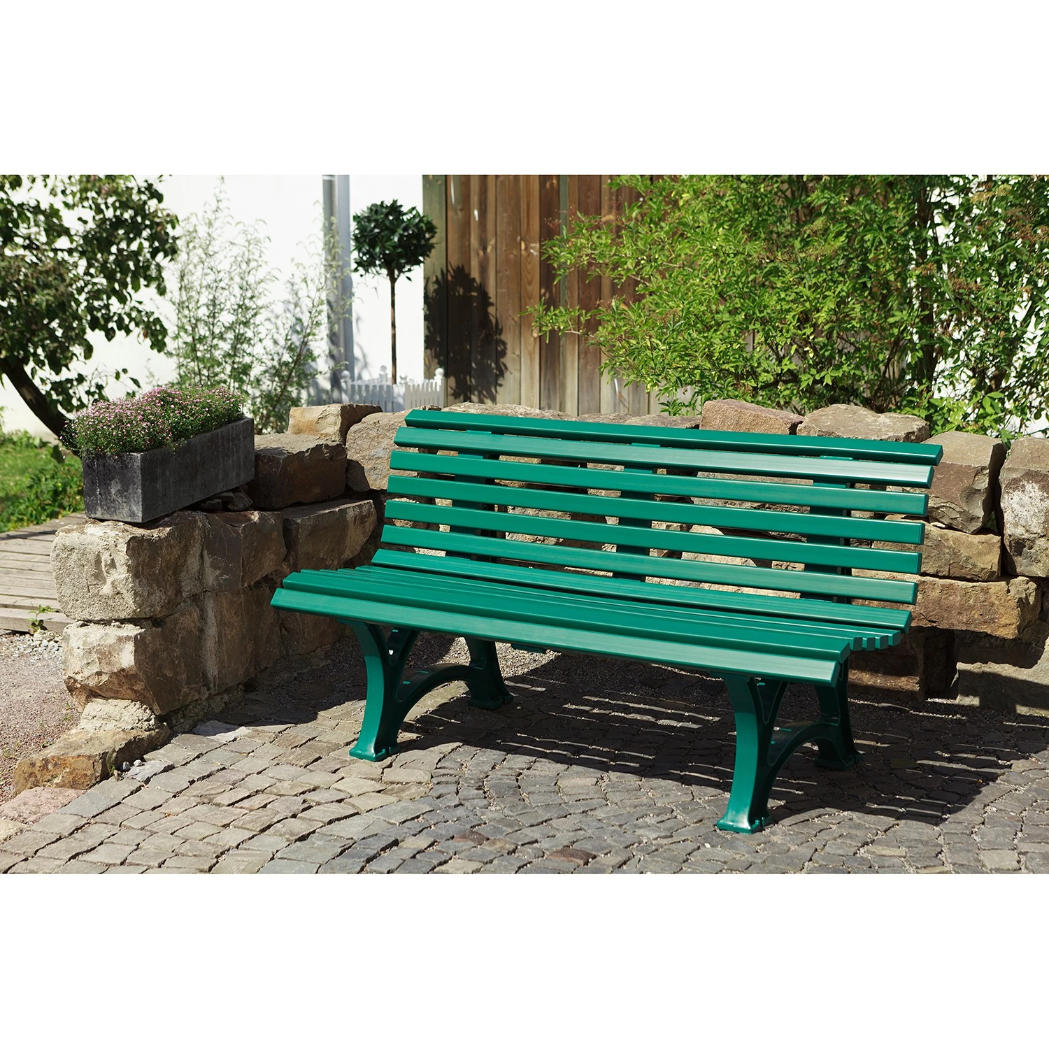 Siena Garden Gartenbank Helgoland - Polypropylen - Grün 2 Siena Garden Gartenbank Helgoland - Polypropylen - Grün – Bild 2