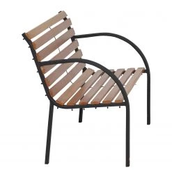 Siena Garden Gartenbank Menorca - Stahl / Hartholz - Braun / Schwarz -Gartenbänke Verkäufe 1000210202 200423 18203100107 DETAILS P000000001000210202