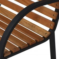 Siena Garden Gartenbank Menorca - Stahl / Hartholz - Braun / Schwarz -Gartenbänke Verkäufe 1000210202 200423 18203400109 DETAILS P000000001000210202