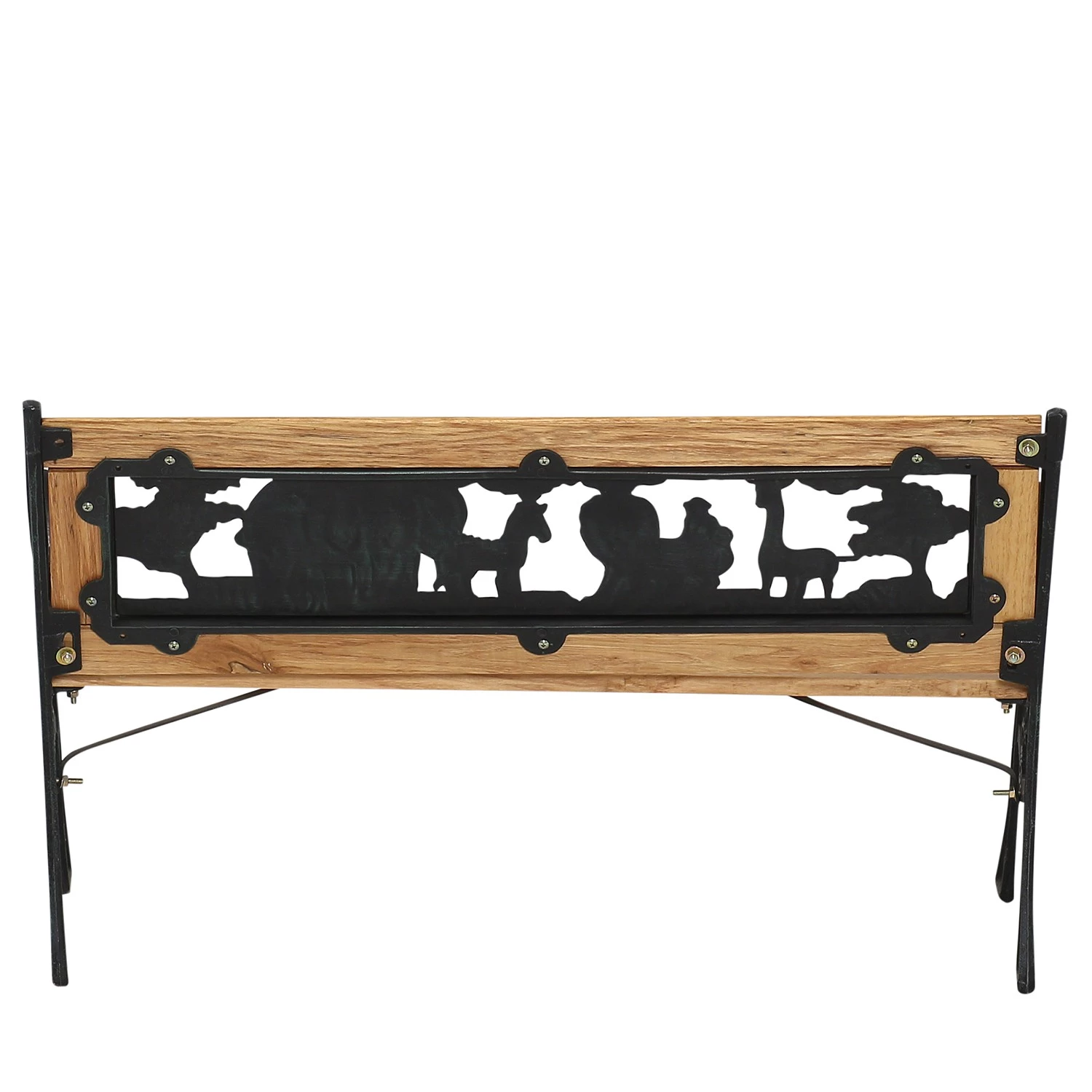 Siena Garden Gartenbank Kids - Eisen / Massivholz - Braun / Schwarz 4 Siena Garden Gartenbank Kids - Eisen / Massivholz - Braun / Schwarz – Bild 4