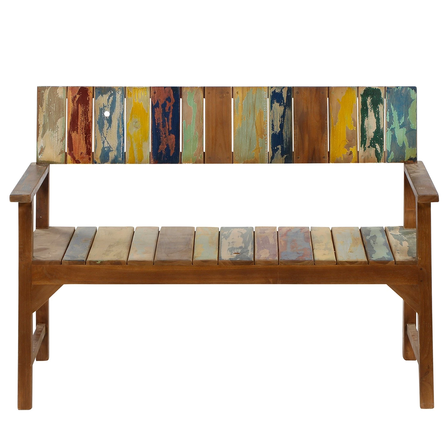 Siena Garden Gartenbank Palu - Teak teilmassiv - Mehrfarbig 3 Siena Garden Gartenbank Palu - Teak teilmassiv - Mehrfarbig – Bild 3