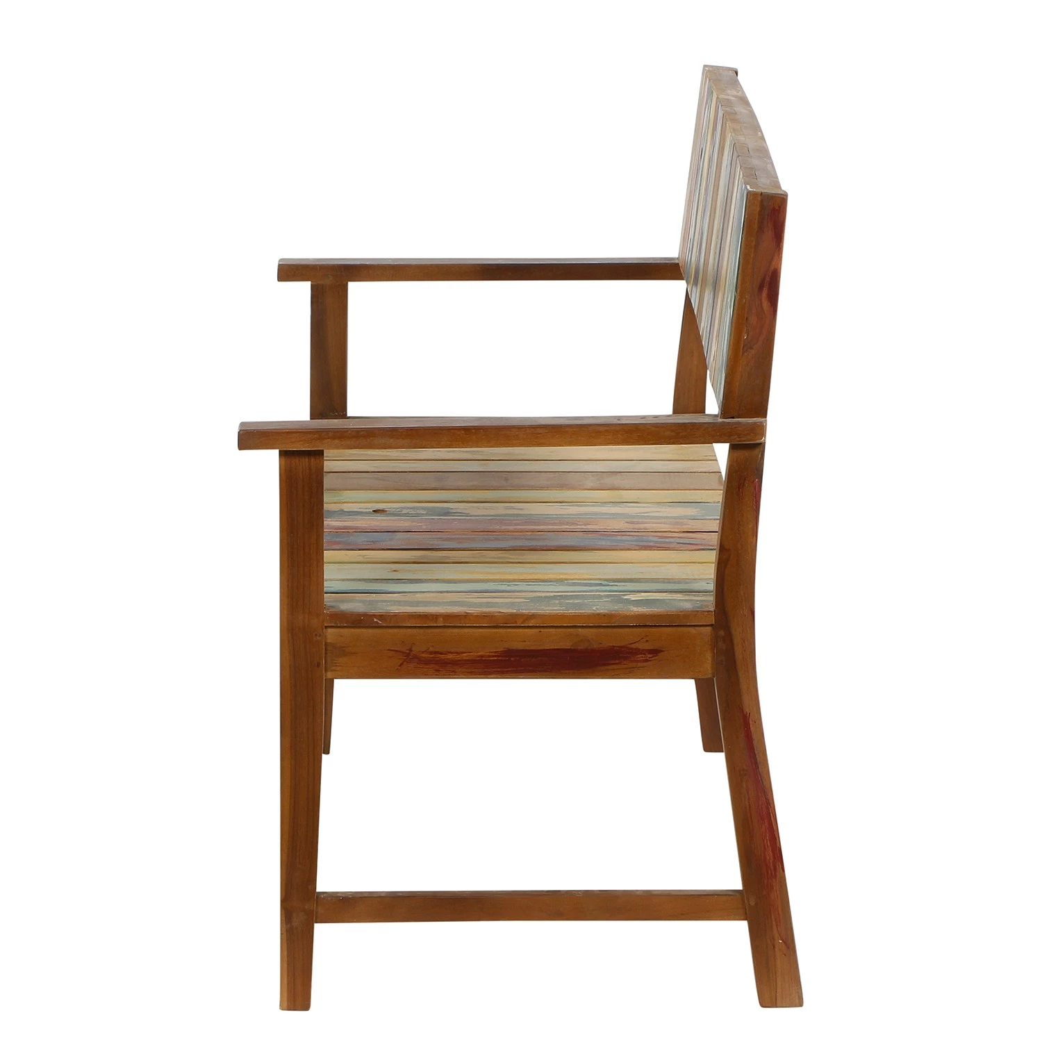 Siena Garden Gartenbank Palu - Teak teilmassiv - Mehrfarbig 4 Siena Garden Gartenbank Palu - Teak teilmassiv - Mehrfarbig – Bild 4