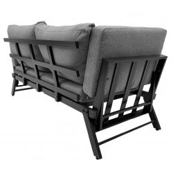 Jardi Gartenbank Torcy - Aluminium / Polyester - Grau / Schwarz -Gartenbänke Verkäufe 1000223222 210611 06411000010 DETAILS P000000001000223222