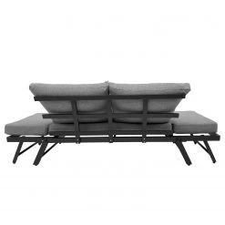 Jardi Gartenbank Torcy - Aluminium / Polyester - Grau / Schwarz -Gartenbänke Verkäufe 1000223222 210611 06411000012 DETAILS P000000001000223222