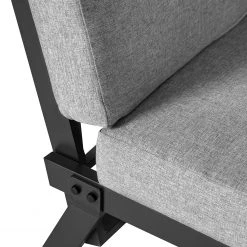 Jardi Gartenbank Torcy - Aluminium / Polyester - Grau / Schwarz -Gartenbänke Verkäufe 1000223222 210715 14111600010 DETAILS P000000001000223222