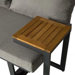 Jardi Loungeset Verton (2-teilig) - Webstoff / Akazie massiv - Grau / Dunkelgrau -Gartenbänke Verkäufe 1000223225 210505 11223100013 DETAILS P000000001000223225