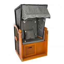 My Flair Strandkorb Cona - Weide - Grau