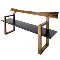 Gartenbank Constantine - Pinie / Walnuss - Braun / Dunkelbraun