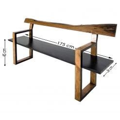 Gartenbank Constantine - Pinie / Walnuss - Braun / Dunkelbraun -Gartenbänke Verkäufe 1000338910 220324 500 SKETCH DETAILS P000000001000338910 sketch