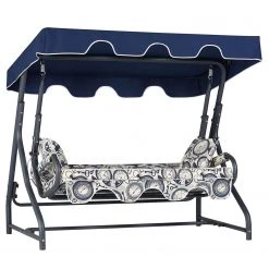 Hollywoodschaukel Olea III - Aluminium / Polyester - Mehrfarbig -Gartenbänke Verkäufe 1000338920 220324 040 DETAILS P000000001000338920