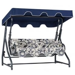 Hollywoodschaukel Olea III - Aluminium / Polyester - Mehrfarbig -Gartenbänke Verkäufe 1000338920 220324 050 DETAILS P000000001000338920