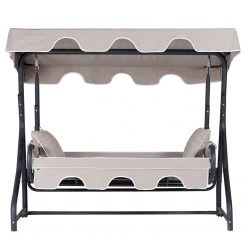 Hollywoodschaukel Olea I - Eisen / Polyester - Grau -Gartenbänke Verkäufe 1000338923 220324 040 DETAILS P000000001000338923