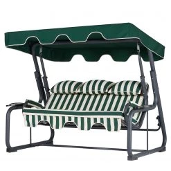 Hollywoodschaukel Vitis - Eisen / Polyester - Grün