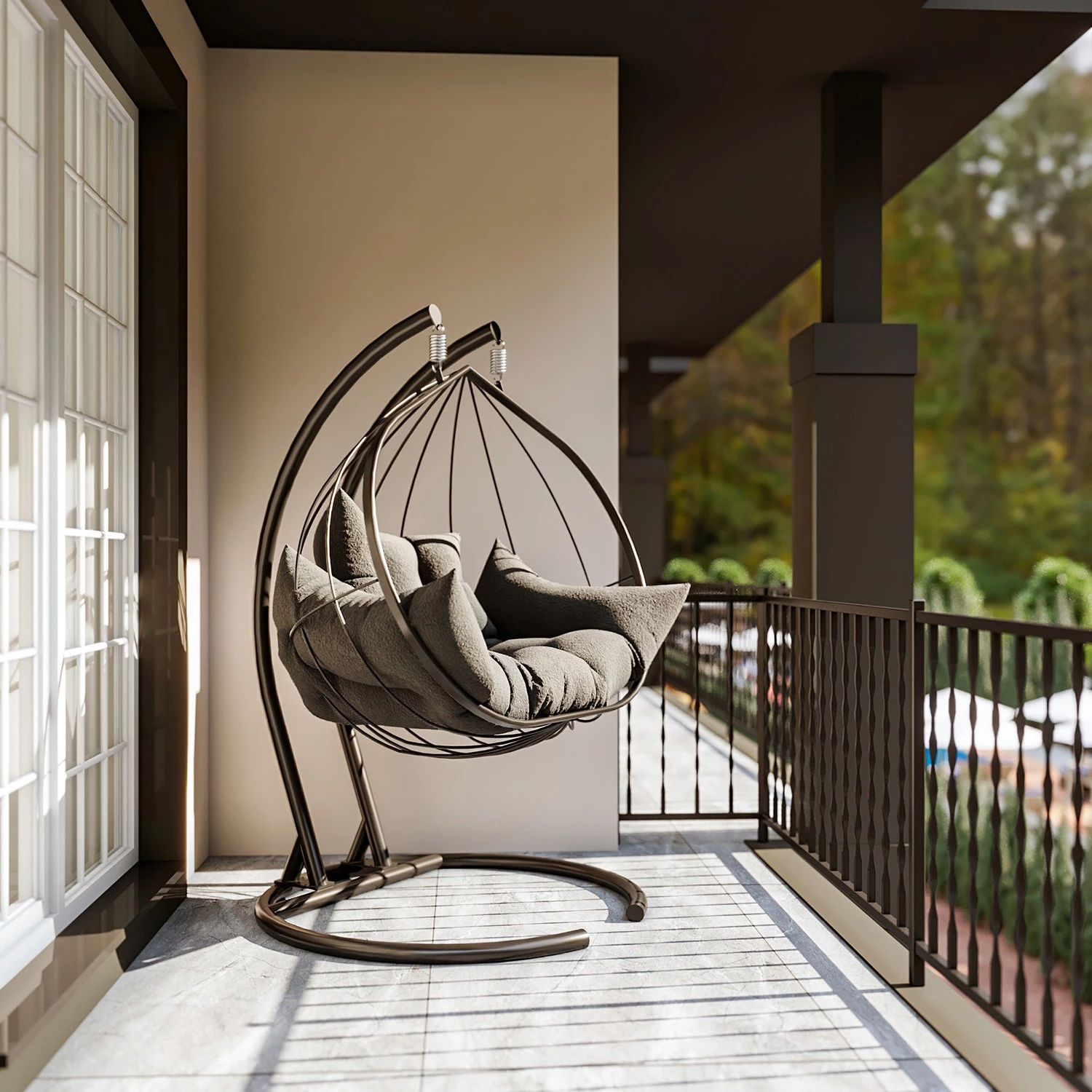 Hängesessel Hanedan - Eisen - Anthrazit 4 Hängesessel Hanedan - Eisen - Anthrazit – Bild 4