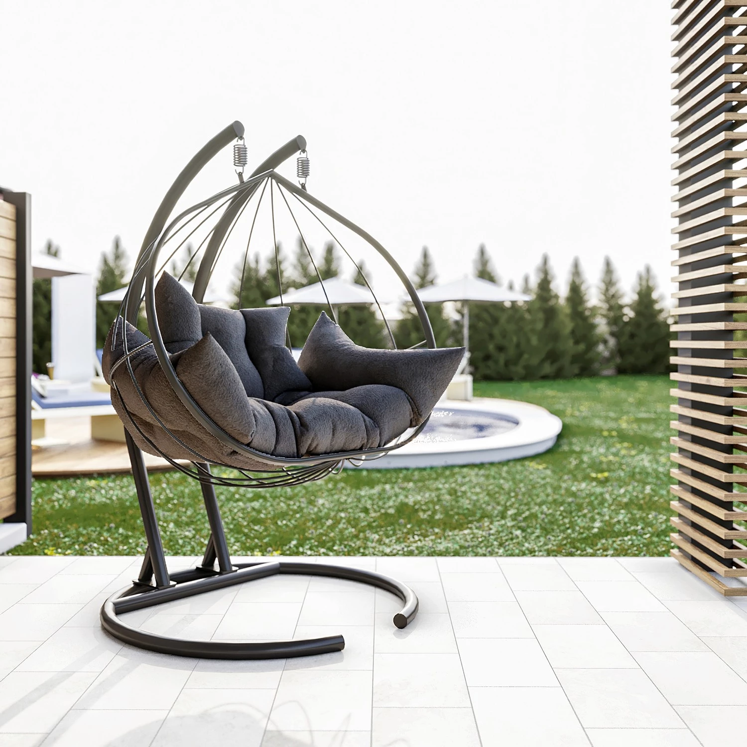 Hängesessel Hanedan - Eisen - Anthrazit 5 Hängesessel Hanedan - Eisen - Anthrazit – Bild 5