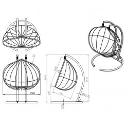 Hängesessel Hanedan - Eisen - Anthrazit 13 Hängesessel Hanedan - Eisen - Anthrazit -Gartenbänke Verkäufe 1000339003 220324 501 SKETCH DETAILS P000000001000339003 sketch