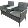 Svita CHICAGO Rattan-Bank - Grau