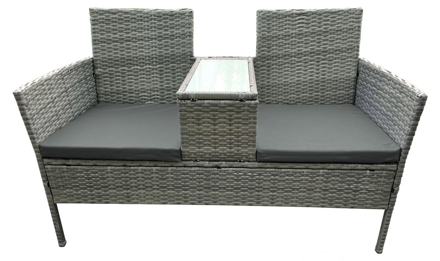 Svita CHICAGO Rattan-Bank - Grau 2 Svita CHICAGO Rattan-Bank - Grau – Bild 2