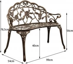 Costway Gartenbank Parkbank Gusseisen -Gartenbänke Verkäufe 3733d32d27f847a295a3f94ebd278195