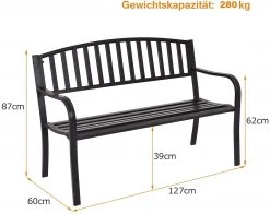 Costway Gartenbank mit Rückenlehnen -Gartenbänke Verkäufe 4f80c5c7c7c04b34bfac8fcea9e15cfc