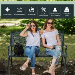 Costway Eisenbank belastbar bis 210kg -Gartenbänke Verkäufe 52025d5c053d468f808a4dd5000501b6