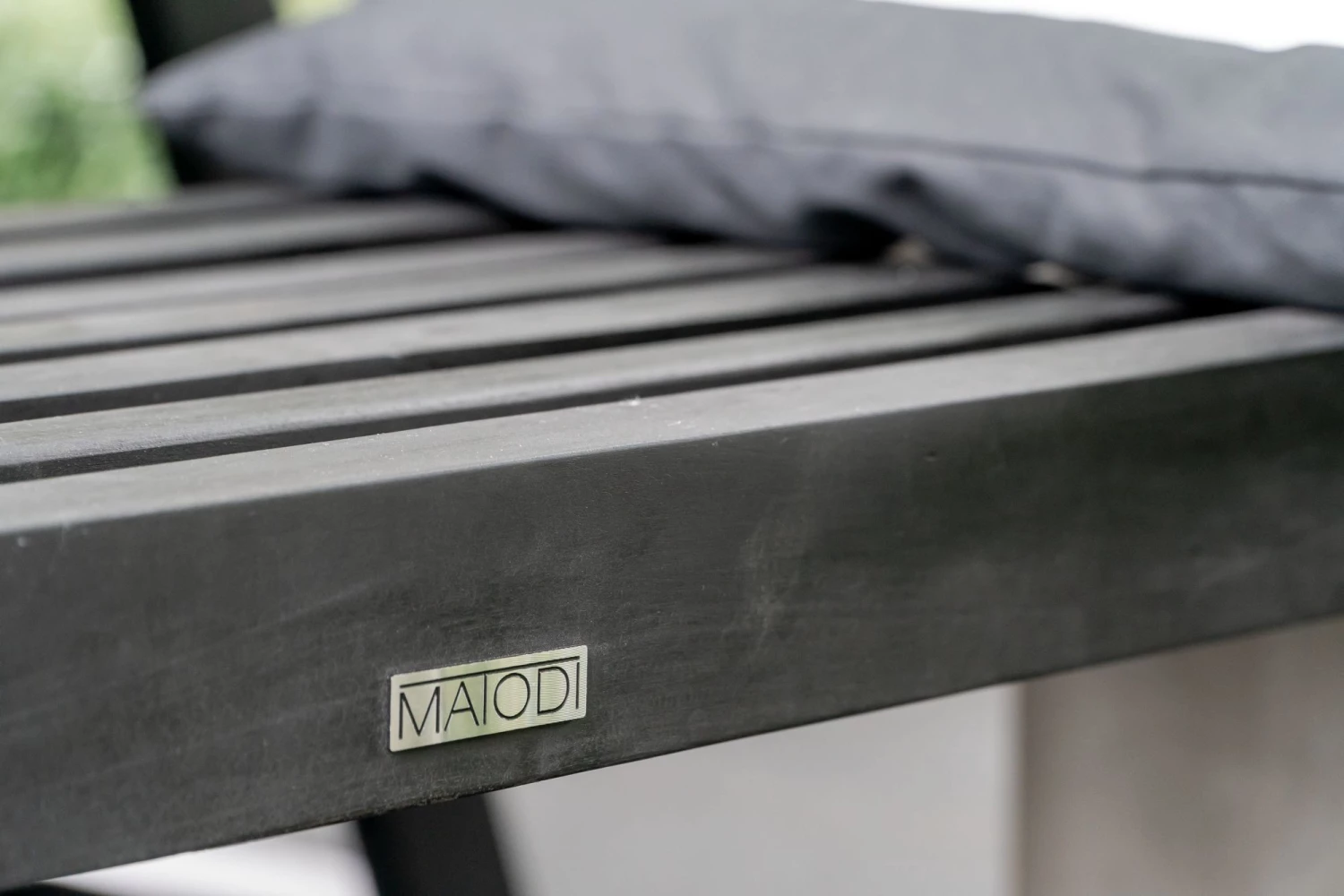 Matodi Novum Gartenbank Akazie schwarz 200 cm 5 Matodi Novum Gartenbank Akazie schwarz 200 cm – Bild 5