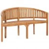 VidaXL Bananenbank Massivholz Teak - vidaXL Bananenbank 151 cm Massivholz Teak