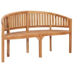 VidaXL Bananenbank Massivholz Teak - vidaXL Bananenbank 151 cm Massivholz Teak
