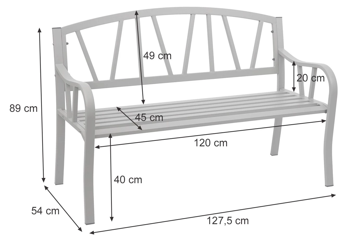 Gartenbank HWC-F53 - Braun 3 Gartenbank HWC-F53 - Braun – Bild 3