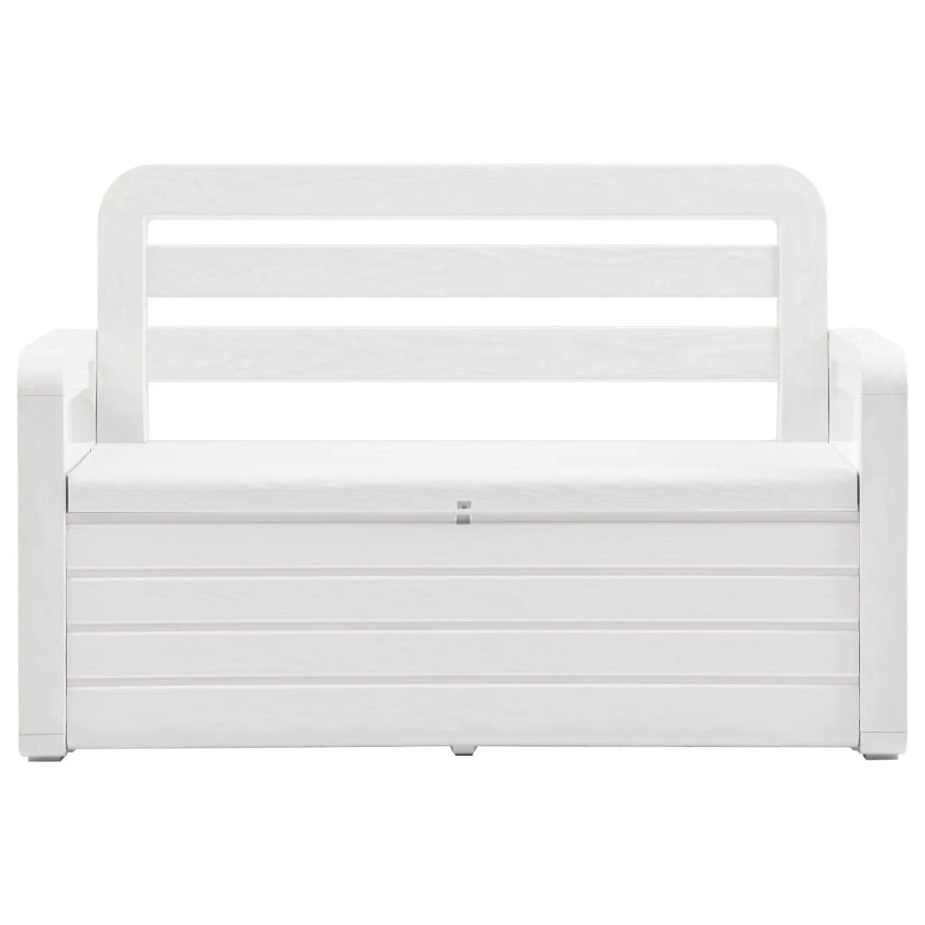VidaXL Gartenbank - vidaXL Gartenbank mit Stauraum 132,5 cm Kunststoff Weiß 3 VidaXL Gartenbank - vidaXL Gartenbank mit Stauraum 132,5 cm Kunststoff Weiß – Bild 3