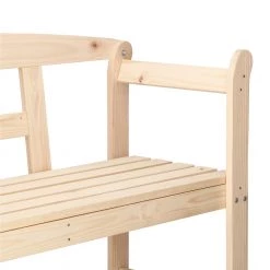 Springos Holzbank mit Armlehnen -Gartenbänke Verkäufe 73ba38caaa4e49f0b76b69522348be0e