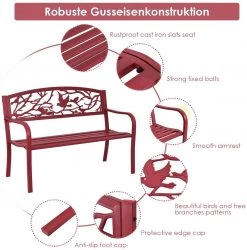 Costway Gartenbank mit Rückenlehnen -Gartenbänke Verkäufe 7be410f3c3a1459290ed909b8c12b732