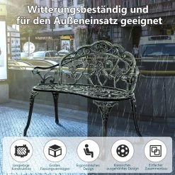 Costway Gartenbank Parkbank Gusseisen -Gartenbänke Verkäufe 8354d9af35194362a1f3e0cbbfad5451