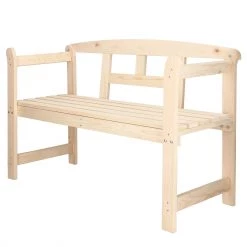 Springos Holzbank mit Armlehnen -Gartenbänke Verkäufe 8f3d38a4c3584f7f9f5dff6ed6bc6773