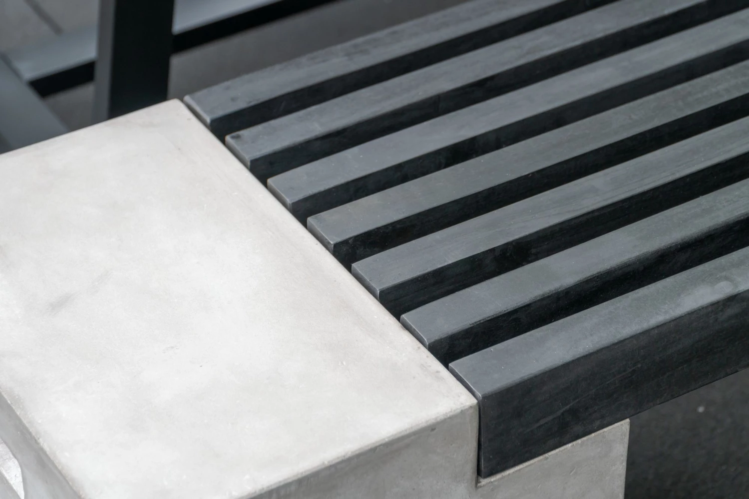 Matodi Novum Gartenbank Akazie schwarz 200 cm 4 Matodi Novum Gartenbank Akazie schwarz 200 cm – Bild 4