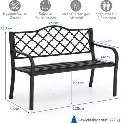 Costway Gartenbank mit Armlehnen & Rückenlehne -Gartenbänke Verkäufe 96bd3229b38241a4968001abe07305e2