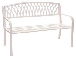 Gartenbank HWC-F45 - Weiß