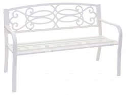 Gartenbank HWC-F44 - Weiß