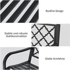 Costway Gartenbank mit Armlehnen & Rückenlehne -Gartenbänke Verkäufe b91f628a4ac14f79a57ce7521f8f4252