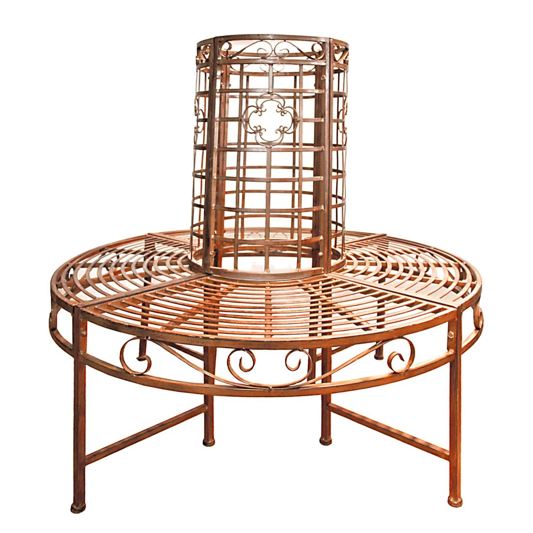 Garden Pleasure Baumbank Plessa - Metall - Rostbraun 1 Garden Pleasure Baumbank Plessa - Metall - Rostbraun