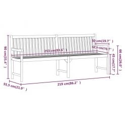 VidaXL Gartenbank Massivholz Akazie - vidaXL Gartenbank 219 cm Massivholz Akazie -Gartenbänke Verkäufe bc53baf9a25444b78f6ba882d68c8ab8